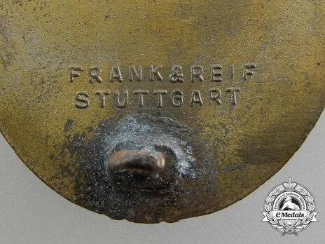 Panzer Assault Badge, in Bronze, by Unknown Maker: Seven Wheels Detail