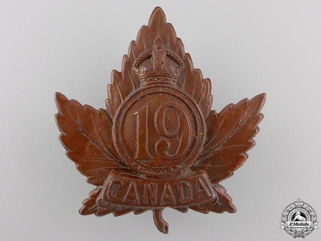 19th Infantry Battalion Other Ranks Cap Badge (Circle) Obverse