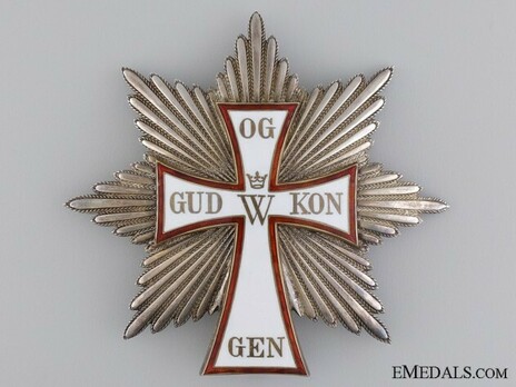 Order of Dannebrog, Grand Cross Breast Star (Silver) Obverse