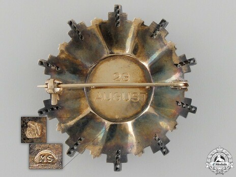 Order of August 23rd, I Class Breast Star (1959-1965) Reverse