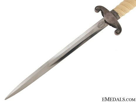 German Army F. W. Höller-made Officer’s Dagger Reverse Blade Detail