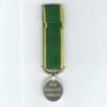 Miniature Silver Medal (for Kenyan Forces, with King George VI "INDIAE IMP"effigy) Reverse