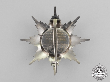 Order of the Wendish Crown, Civil Division, Grand Cross Breast Star (with silver crown) Reverse