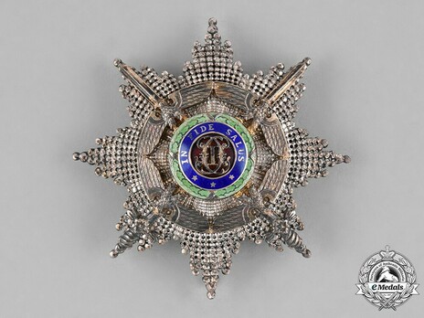 The Order of the Star of Romania, Type II, Military Division, Grand Officer's Breast Star Obverse