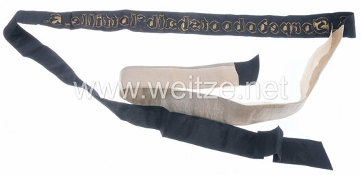 Kriegsmarine 3. Torpedobootshalbflottille Cap Tally Ribbon Reverse