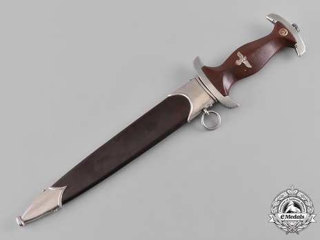 SA Standard Service Dagger by Lauterjung (H. & F.; RZM & maker marked) Obverse in Scabbard