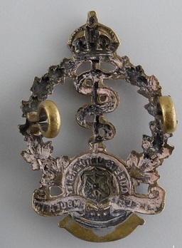 2nd Field Ambulance Other Ranks Collar Badge (with Overseas) Reverse