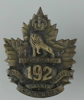 192nd Infantry Battalion Other Ranks Collar Badge Obverse