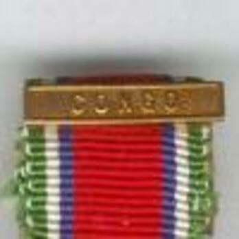 Miniature Bronze Medal (with "CONGO" clasp) Clasp Detail