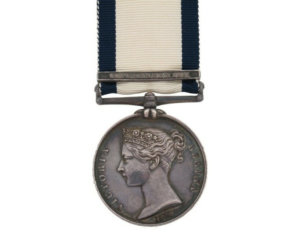 Silver medal with copenhagen 1801 clasp obverse