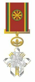  Order for Merits to Lithuania, Officer's Cross (for Humanitarian Aid) Obverse