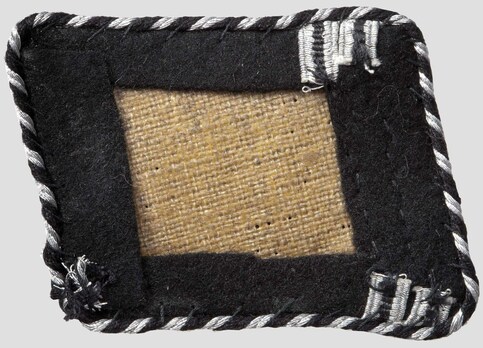 Allgemeine SS Rottenführer Collar Tabs (1934-1940 version) Reverse