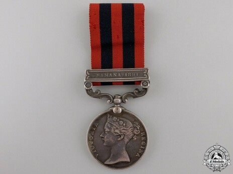 Silver Medal (with "SAMANA 1891" clasp) Obverse