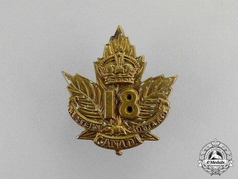 18th Infantry Battalion Other Ranks Cap Badge Obverse