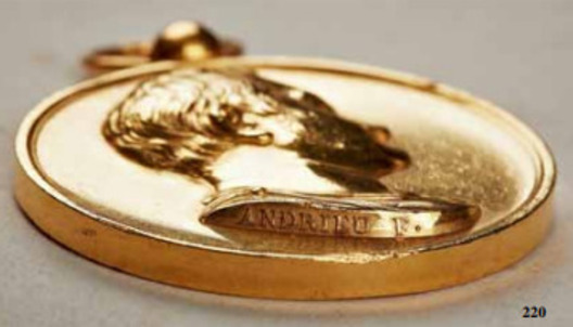 Merit Medal "MITESCVNT ASPERA SAECLA", in Gold Obverse