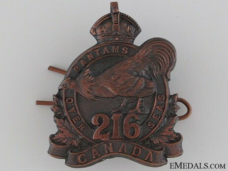 216th Infantry Battalion Other Ranks Cap Badge Obverse