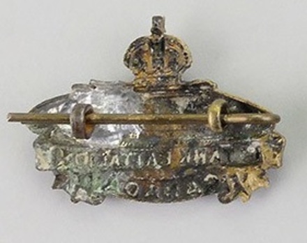 1st Tank Battalion Other Ranks Collar Badge Reverse