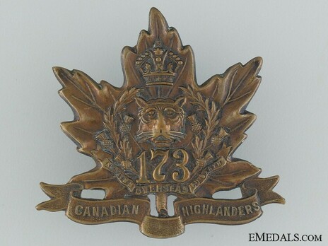 173rd Infantry Battalion Other Ranks Glengarry Badge Obverse