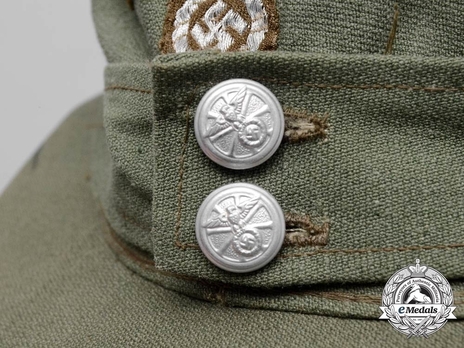 NSKK Visored Field Cap Button Detail