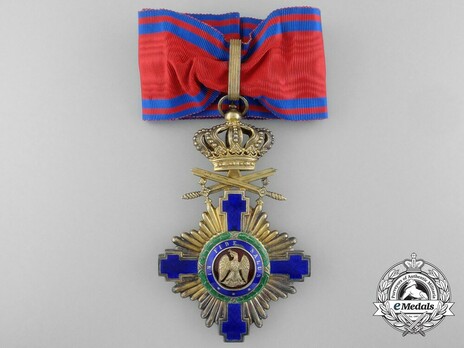 The Order of the Star of Romania, Type I, Military Division, Commander's Cross Obverse