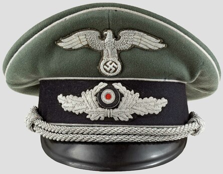Diplomatic Corps Officials Field-Grey & Silver Visor Cap Obverse