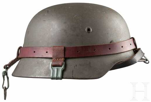 German Army Steel Helmet M35 (Camouflage Strap version) Right