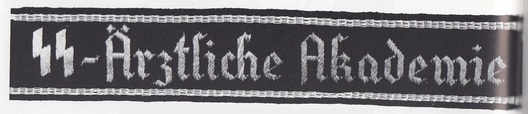 SS-Ärztliche Akademie Cuff Title Obverse