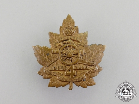 4th Divisional Ammunition Column Officers Cap Badge Obverse