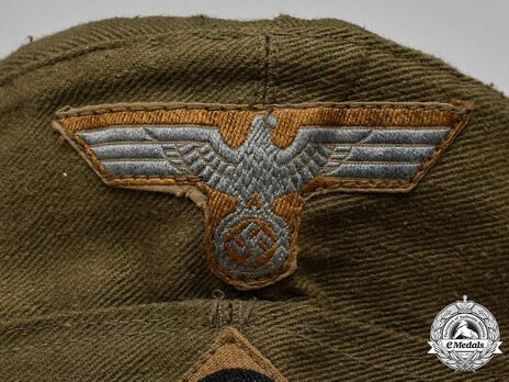 German Army NCO/EM's Tropical Field Cap M42 Eagle Detail