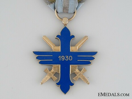 Order of Aeronautical Virtue, Type II, Military Division, Knight's Cross Reverse