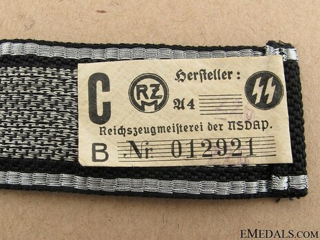 Waffen-SS Der Führer Officer's Cuff Title Reverse