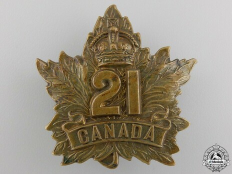 21st Infantry Battalion Other Ranks Cap Badge Obverse