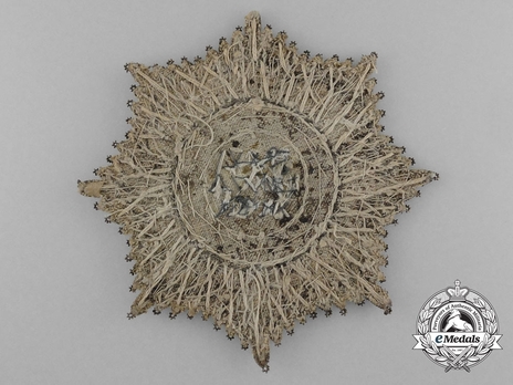 Order of the Rue Crown, Breast Star (embroidered)Reverse