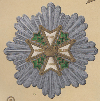 Military Order of William, Grand Cross Breast Star Obverse Illustration