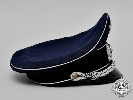 Reichsbahn Bahnpolizei/Bahnschutz Oberzugführer Visor Cap (Blue version) Right