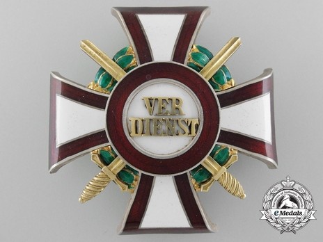 Military Merit Cross, Type II, Military Division, I Class Cross (with II Class & gold swords) Obverse