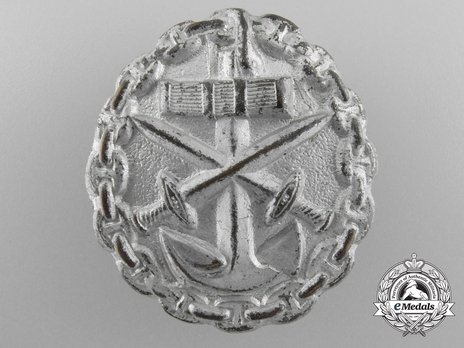 Naval Wound Badge, in Silver (in tombac) Obverse