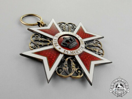 Order of the Romanian Crown, Type I, Civil Division, Grand Cross Obverse