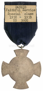 Faithful Service Decoration, Special Class Reverse