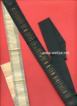 Kriegsmarine 4. Torpedobootshalbflottille Cap Tally Ribbon Reverse