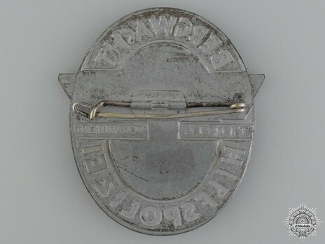 Mountain Guard Auxiliary Police Badge Reverse