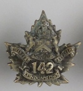 142nd Infantry Battalion Other Ranks Collar Badge Obverse