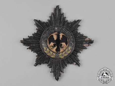 High Order of the Black Eagle, Breast Star (embroidered mantle star) Obverse