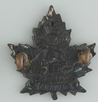 128th Infantry Battalion Other Ranks Collar Badge Reverse