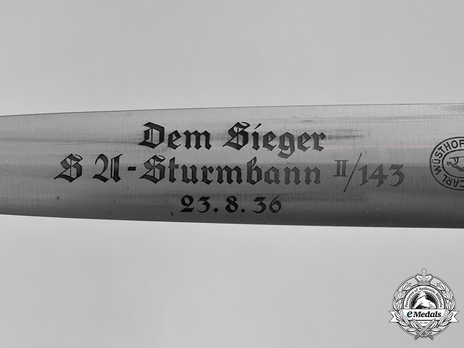 SA Standard Service Dagger by C. Wüsthof (personalised; RZM & maker marked) Reverse Inscription