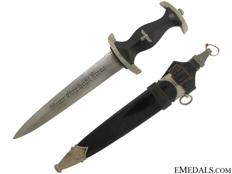 Allgemeine SS 1933 Honour Dagger (by Unknown Maker 188; numbered) Obverse with Scabbard