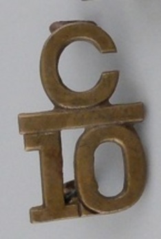 10th Infantry Battalion Other Ranks Shoulder Title Obverse