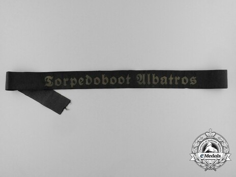 Kriegsmarine Torpedoboot Albatros Cap Tally Ribbon Obverse