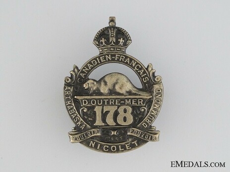 178th Infantry Battalion Other Ranks Cap Badge (Void) Obverse