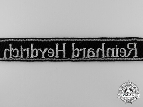 Waffen-SS Reinhard Heydrich NCO/EM's Cuff Title (RZM machine-embroidered version) Reverse